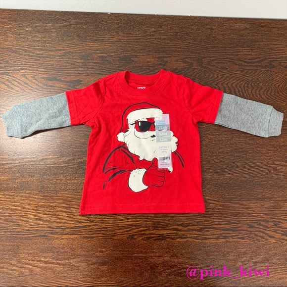 Carter’s Baby Boys Layered Look Santa T-Shirt - Picture 3 of 8